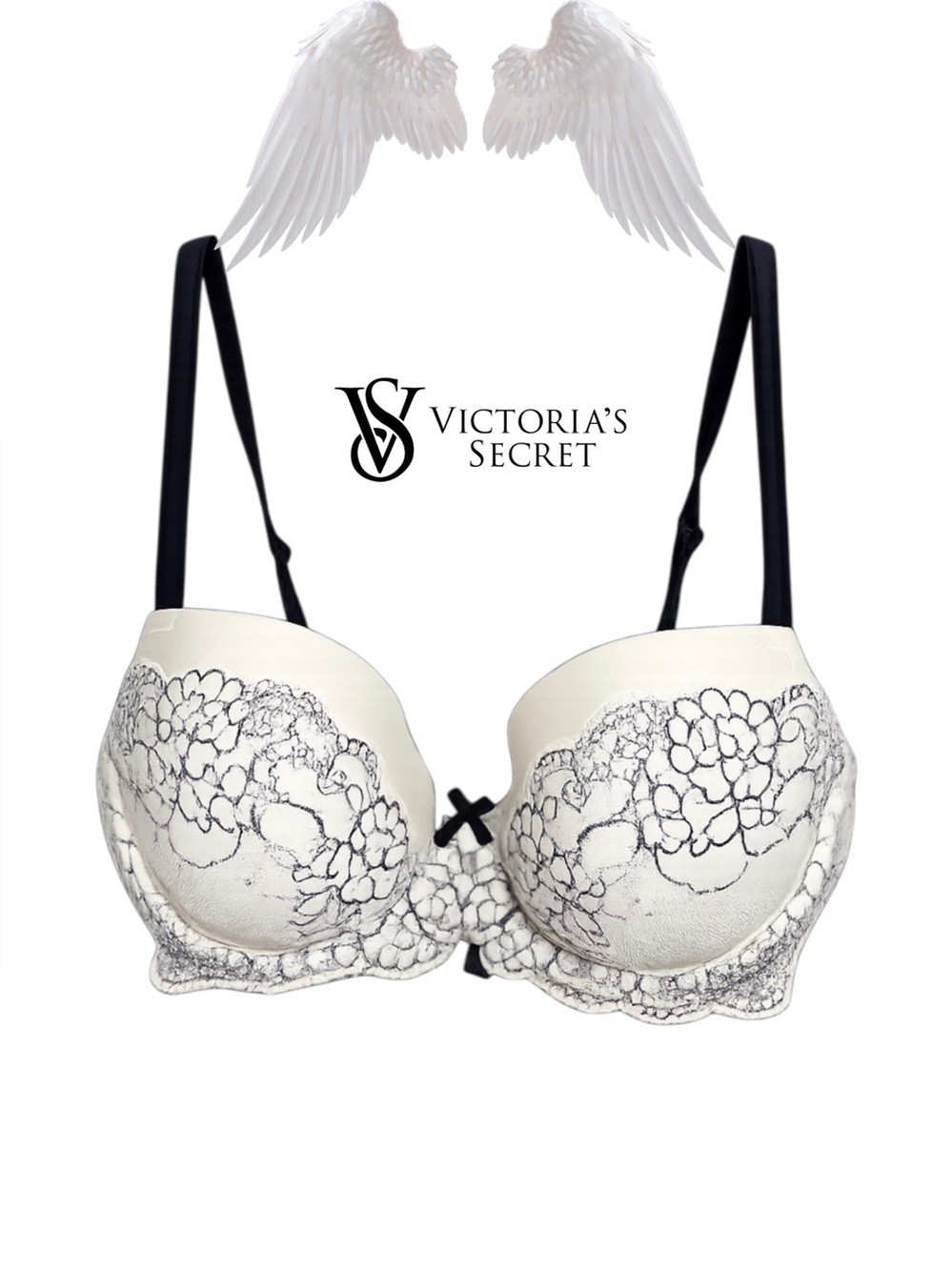⭐️✨ Rare VS Dream Angels Rhinestone Bra 34DD Luxe Lace Bustier